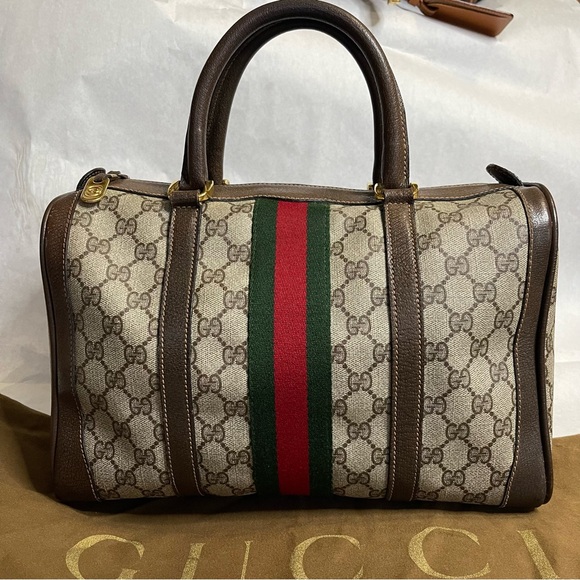 ‼️SOLD‼️ Gucci Boston GG Canvas Sherry Line handbags - Picture 2 of 13